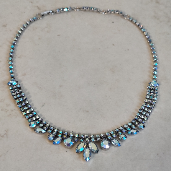 Vintage Sparkly Crystal Necklace Sherman Vibe - Picture 5 of 16